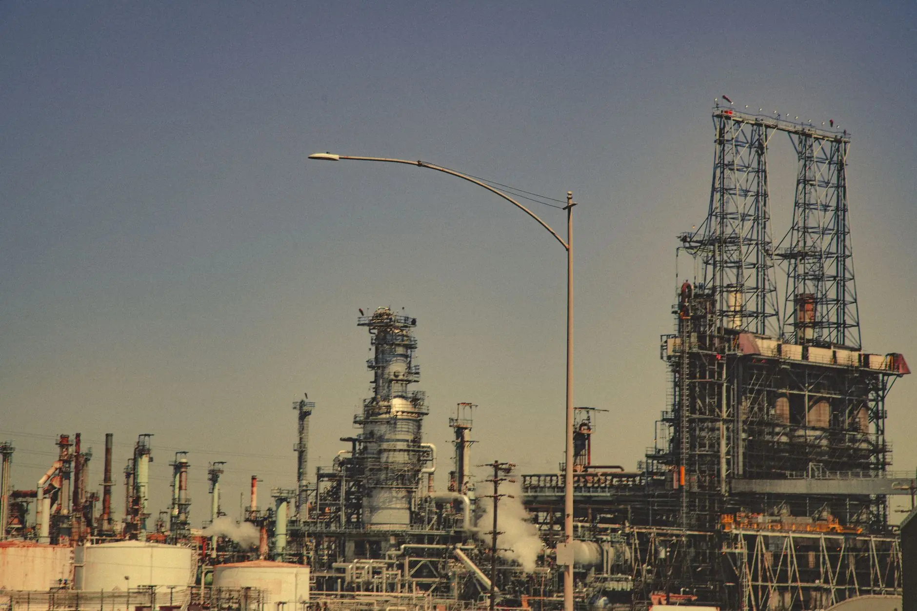 Refinery at sunset